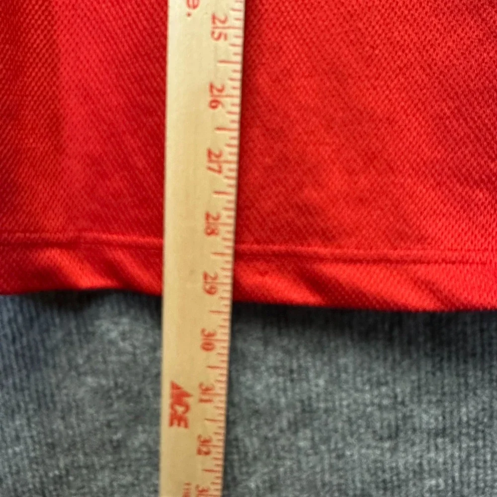 Nike Mens XL Red Mesh Athletic T-Shirt Embroidered Center Swoosh Short Sleeve